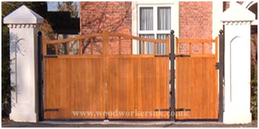 Wooden gates for the driveway, garden or path