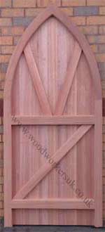 Rear of our arched gothic  gates