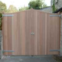 wooden driveway gates
