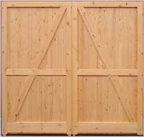 Wooden garage doors handcrafted to your own sizes