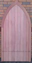 Hardwood gothic arched gates