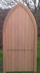Hardwood Gothic arched gates