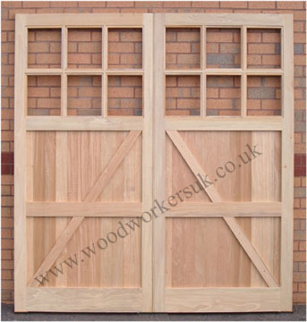 Made to measure hadwood garage doors