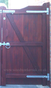 Rear view of our Nannerch gate with its distinctive gunstock head