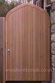 Hardwood gothic arched gates