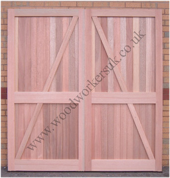 Side hung timber garage doors