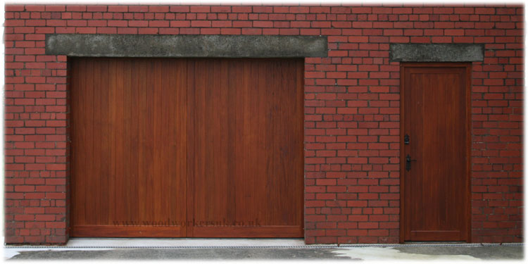 Wooden garage doors available in hardwood and softwood