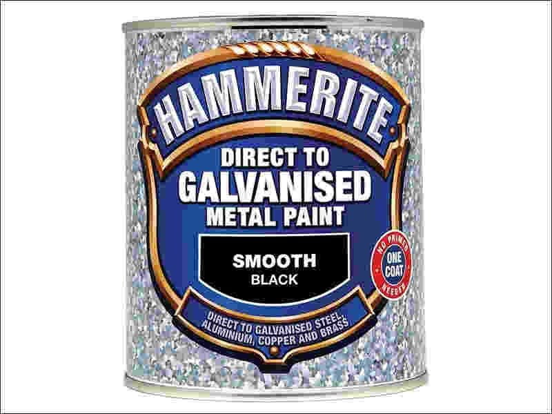 Hammerite Direct To Galvanised Metal Paint Black 750ml Gate Expectations