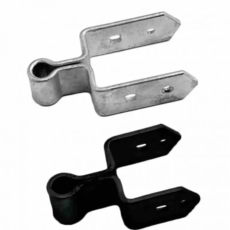 field gate bottom hinges to suit 19mm pin black or galvanised