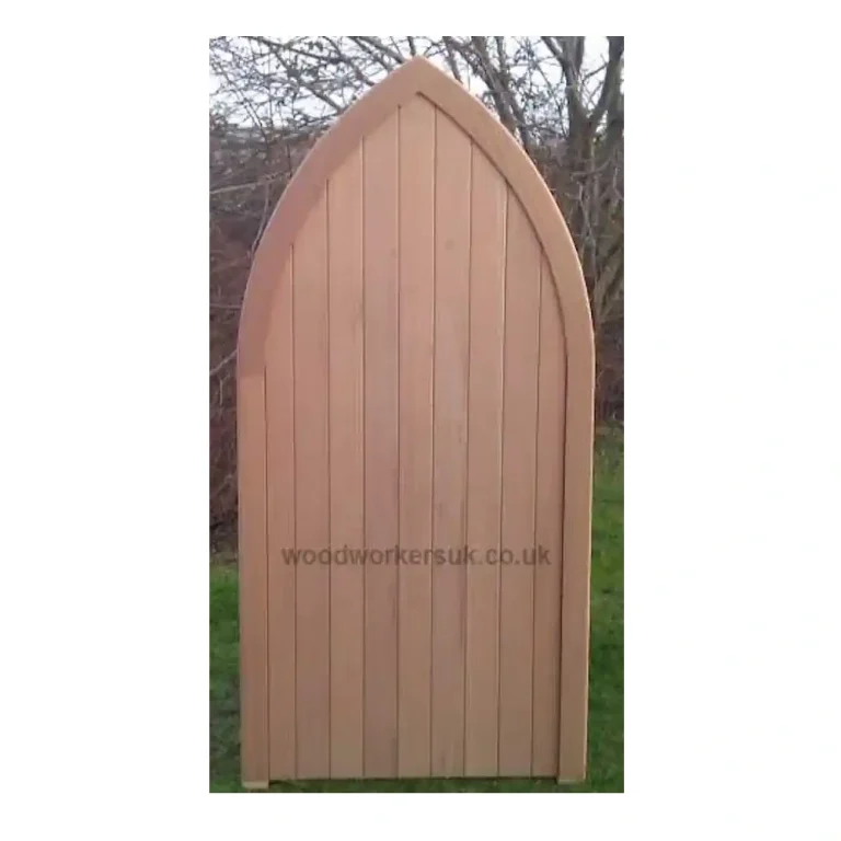 gothic arched headed gate hardwood