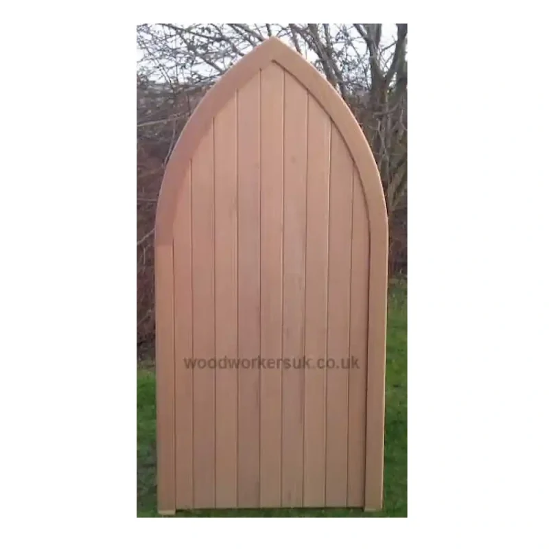 gothic arched headed gate hardwood