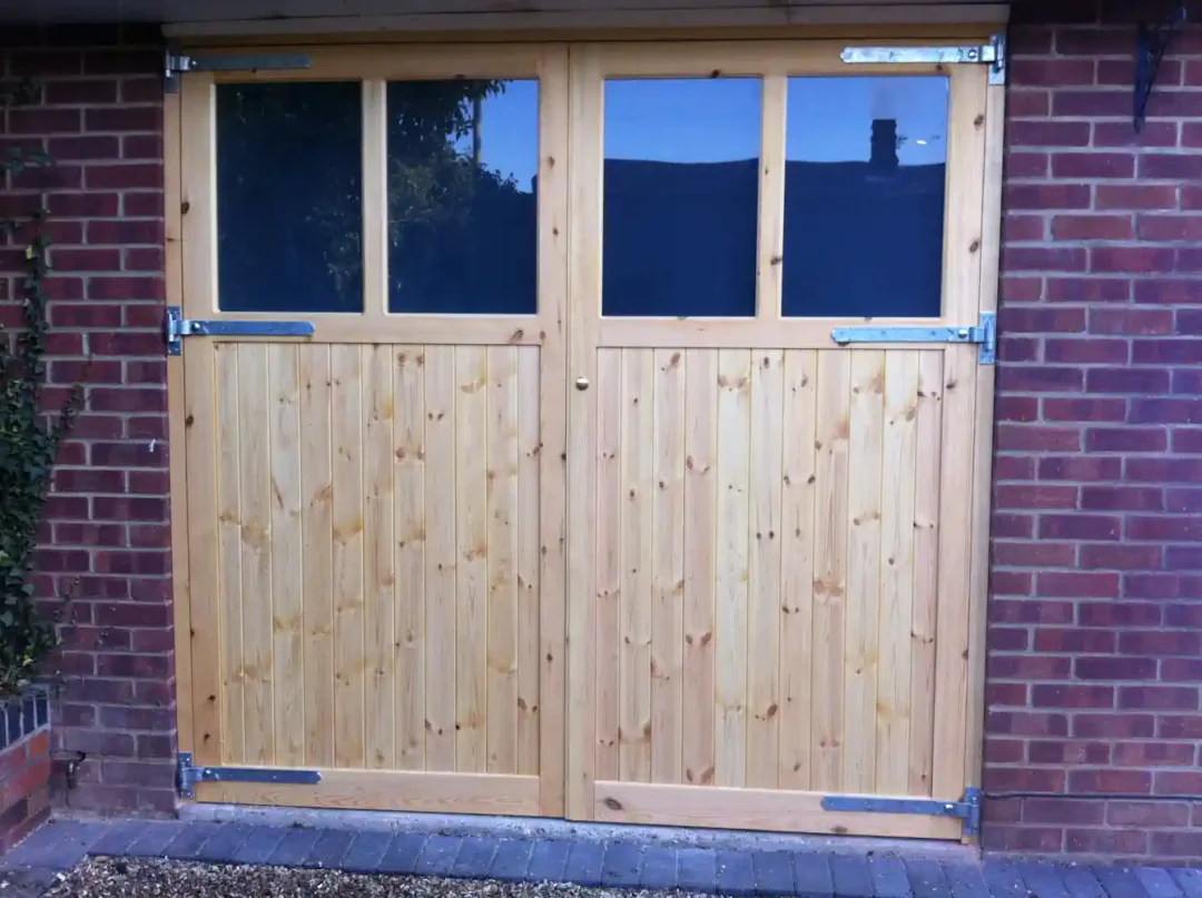 Elwy garage doors front softwood