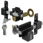 Double locking long throw gate locks Gatemate